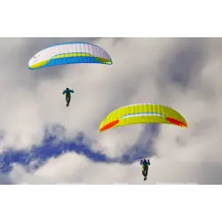 Voile de parapente légère monosurface Air Design UFO - Couleurs R2D Blue / Yoda Green
